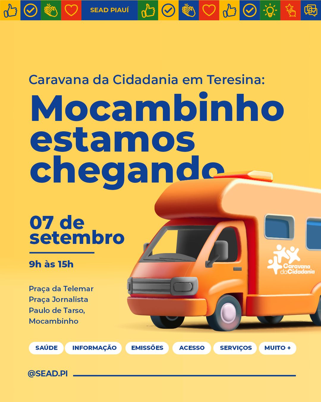 Teresina recebe Caravana da Cidadania com a oferta de diversos serviços neste sábado (7)